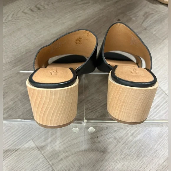 Madewell Leather Kiera Mule Strappy Black Sandal Sz 7 - Picture 7 of 13